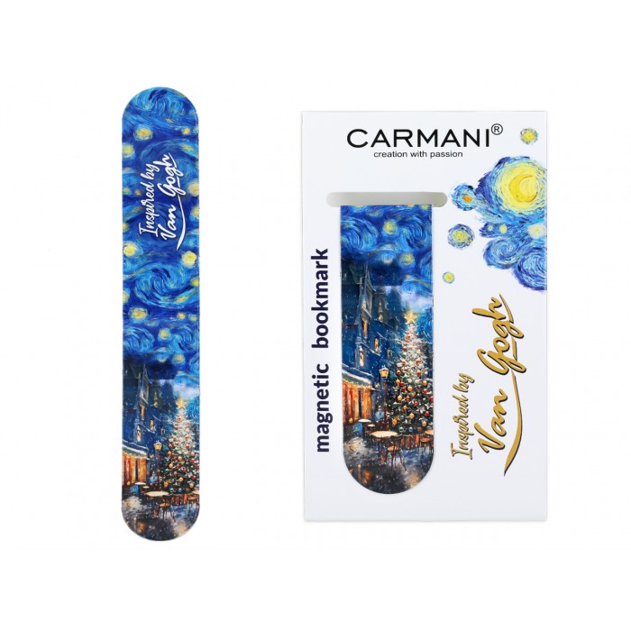 Zakładka magnetyczna - inspirowany malarstwem van Gogha, Świąteczna Noc pod gwiazdami (CARMANI) 013-4219