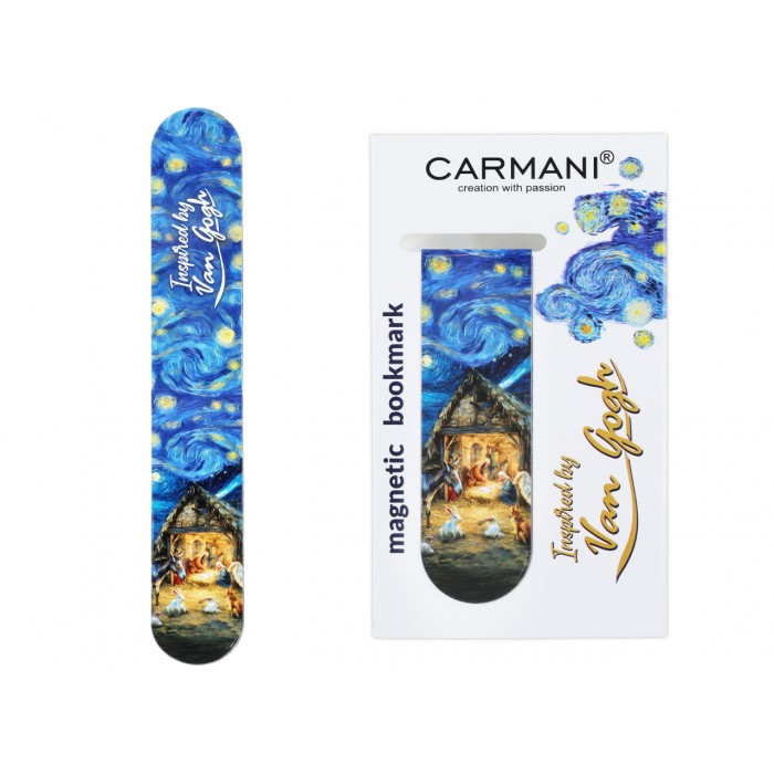 Zakładka magnetyczna - inspirowany malarstwem van Gogha, Boże Narodzenie (CARMANI) 013-4218
