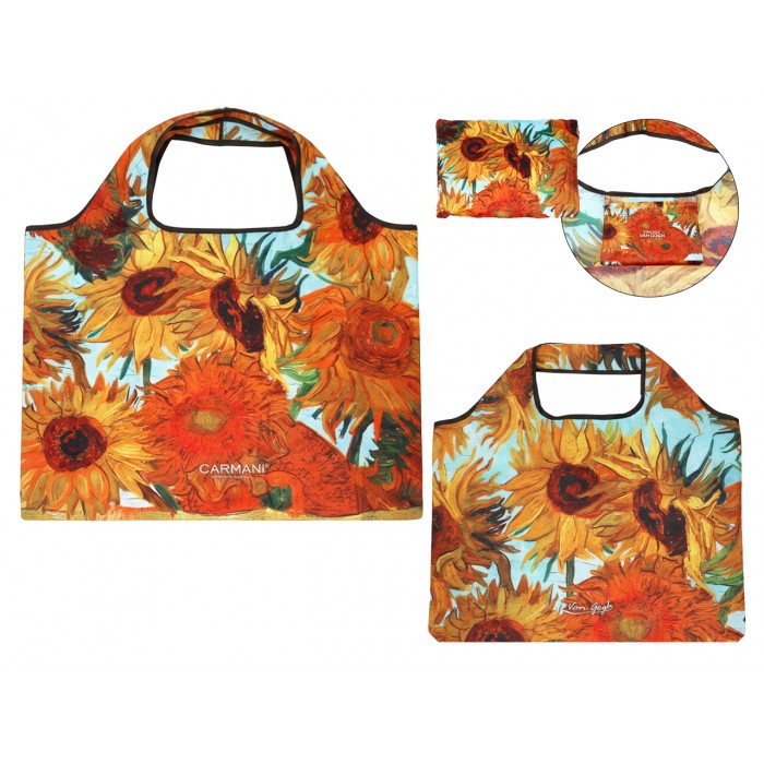 Torba na ramię, składana - V. van Gogh, Słoneczniki (CARMANI) 021-9946