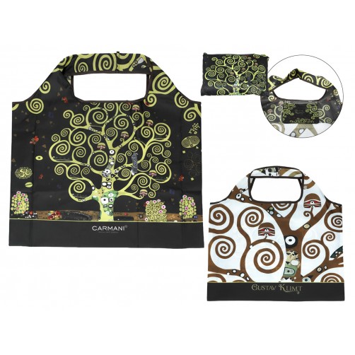Torba na ramię, składana - G. Klimt, Drzewo życia (CARMANI) 021-9953