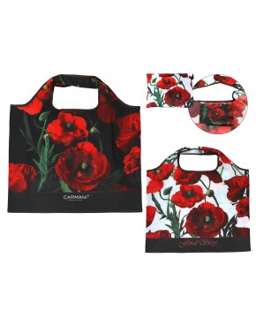 Torba na ramię, składana - Floral story, Maki (CARMANI) 021-9954