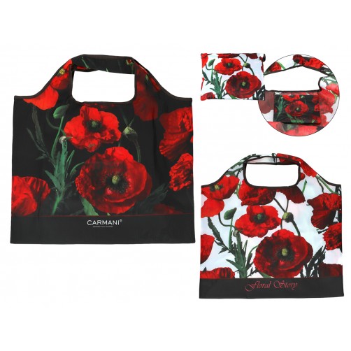 Torba na ramię, składana - Floral story, Maki (CARMANI) 021-9954