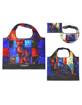 Torba na ramię, składana -  L. Lozano, Koty (CARMANI) 021-9958