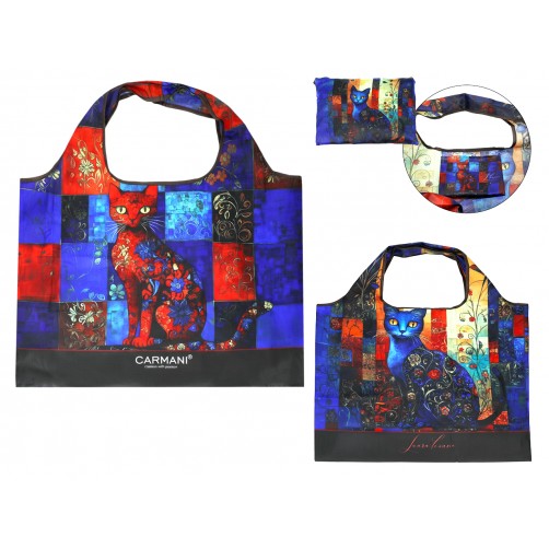 Torba na ramię, składana -  L. Lozano, Koty (CARMANI) 021-9958