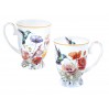 Kpl. 2 kubków w sercu - L. Lozano, Kwiaty i kolibry (CARMANI) 840-0208