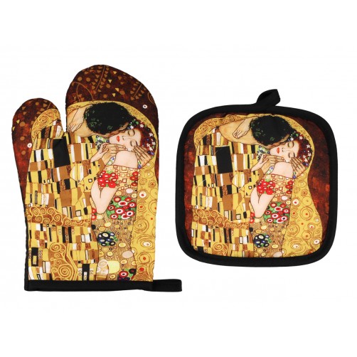 Kpl. Łapka i rękawica kuchenna - G. Klimt, Pocałunek i Drzewo życia (CARMANI) 023-5303