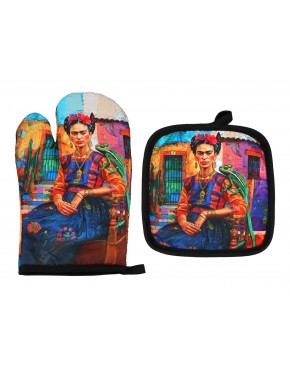 Kpl. Łapka i rękawica kuchenna - F. Kahlo, Autoportret (CARMANI) 023-5325