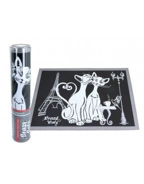 Podkładka na stół - Koci świat, Koty w Paryżu (czarne tło) (CARMANI) 023-0811