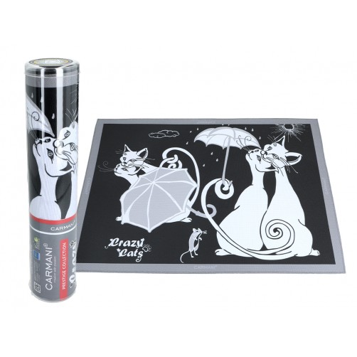 Podkładka na stół - Koci świat, Koty pod parasolem (czarne tło)(CARMANI) 023-0813