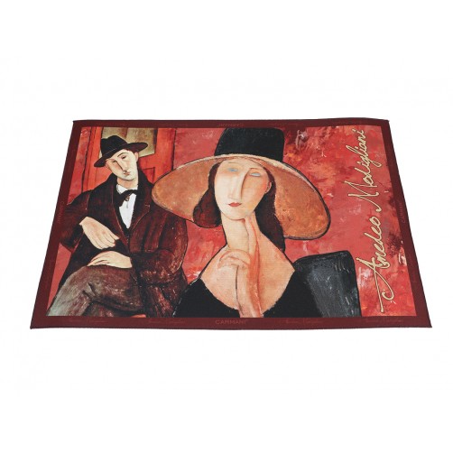 Podkładka na stół - A. Modigliani, Kobieta w kapeluszu i Mario Varvogli (CARMANI) 023-0621