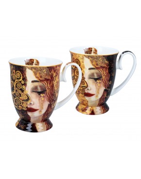 Kpl. 2 kubków w sercu - G. Klimt, Złote łzy (CARMANI) 532-0803