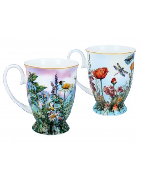 Kpl. 2 kubków w sercu - L. Lozano, Kwiaty polne (CARMANI) 840-0203