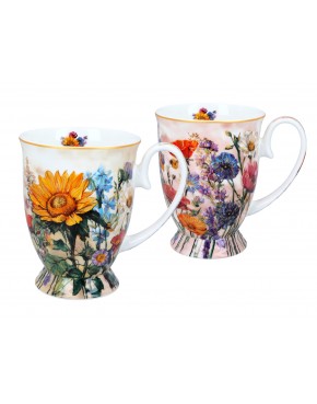 Kpl. 2 kubków w sercu - L. Lozano, Kwiaty polne (CARMANI) 840-0204