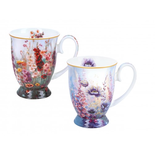 Kpl. 2 kubków w sercu - L. Lozano, Kwiaty polne (CARMANI) 840-0209