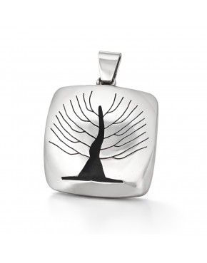 Srebrny wisiorek Drzewo Życia kwadratowy 3,2 x 3,2 cm