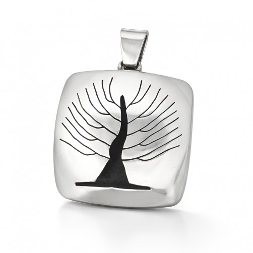 Srebrny wisiorek Drzewo Życia kwadratowy 3,2 x 3,2 cm