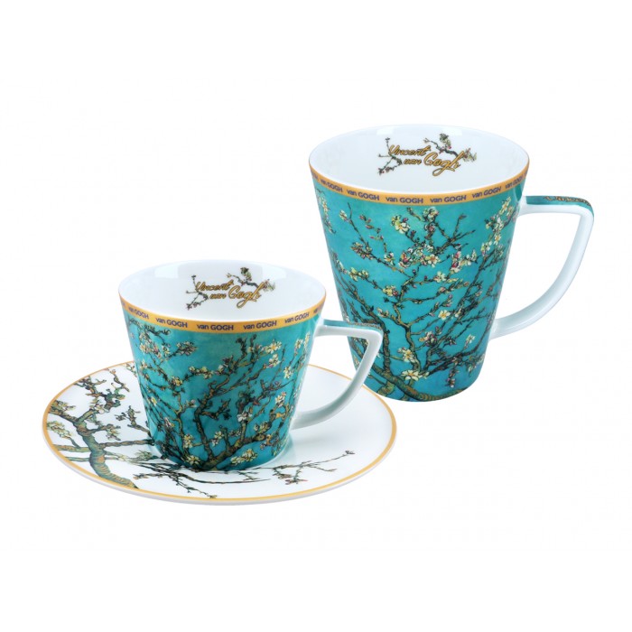 Kpl. filiżanka i kubek - V. van Gogh, Kwitnący Migdałowiec (CARMANI) 830-3406