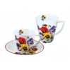 Kpl. filiżanka i kubek - Bratki kolorowe (CARMANI) 840-3405