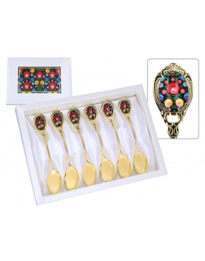 Kpl. 6 łyżeczek - Kujawskie, czarne (CARMANI) 103-8061