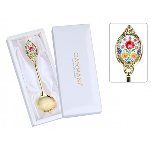 Łyżeczka do cukru - Kujawskie, białe (CARMANI) 103-8109