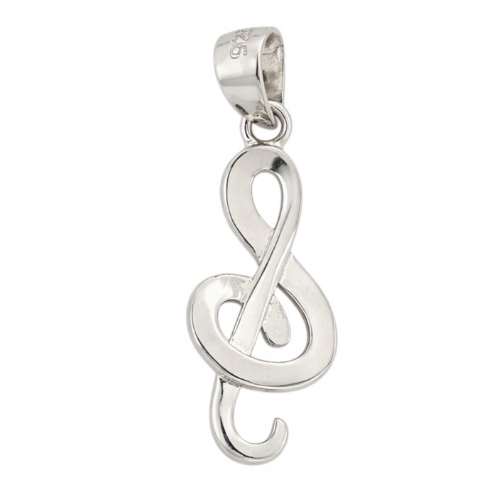 srebrny wisiorek klucz wiolinowy 925