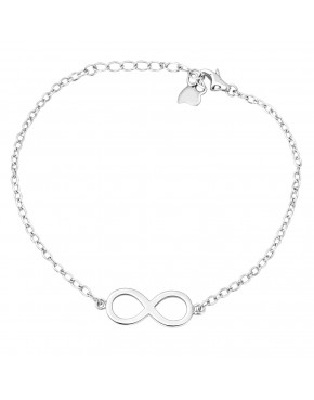 srebrna bransoletka z symbolem nieskończoności delikatna