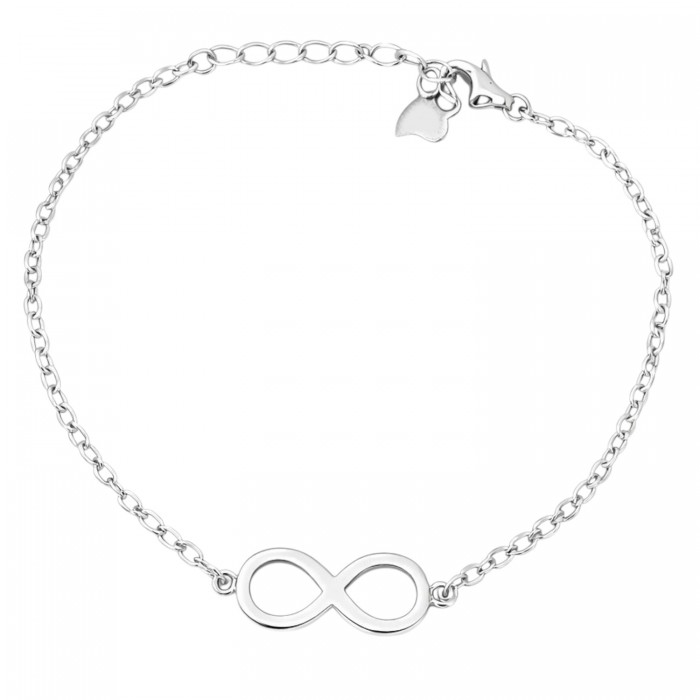 srebrna bransoletka z symbolem nieskończoności delikatna