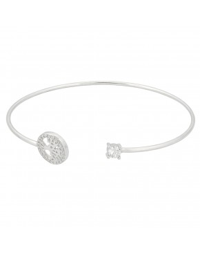 Bransoletka srebrna drzewo życia z cyrkoniami sztywna