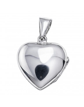 sekretnik srebrny serduszko otwierany na zdjęcie