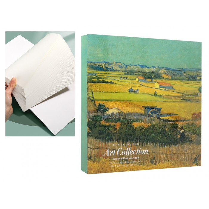 Blok rysunkowy/szkicownik - V. van Gogh, Żniwa w La Crau z Montmajour w tle 021-5022
