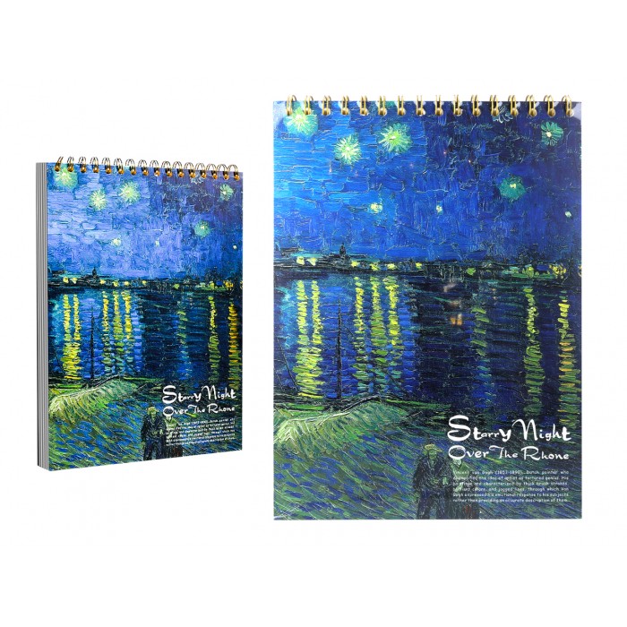 Blok rysunkowy/szkicownik - V. van Gogh, Gwiaździsta Noc nad Rodanem 021-5065