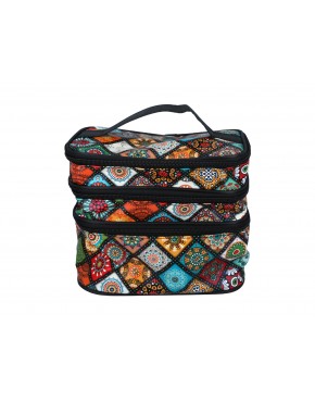 Kosmetyczka - wzór marokański (3 poziomy) 021-8141