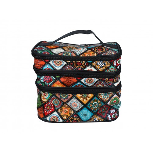 Kosmetyczka - wzór marokański (3 poziomy) 021-8141
