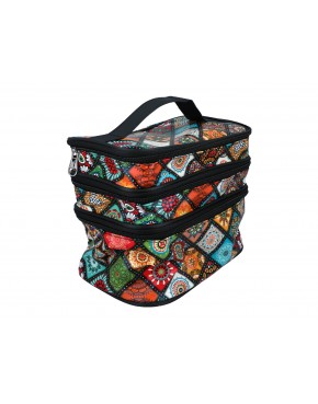 Kosmetyczka - wzór marokański (3 poziomy) 021-8141