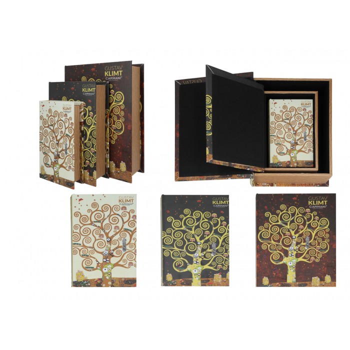 Kpl. 3 pudełek na magnes - G. Klimt, Drzewo życia (CARMANI) 195-9071
