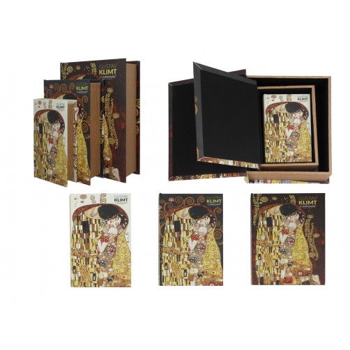 Kpl. 3 pudełek na magnes - G. Klimt, Pocałenek (CARMANI) 195-9070