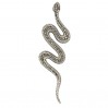 srebrny wisiorek wąż z markazytami długi motyw węża
