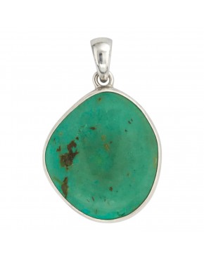 Wisiorek srebrny 925 z naturalnym turkusem – duży kamień