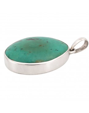 Wisiorek srebrny 925 z naturalnym turkusem – duży kamień