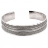 bransoletka srebrna 925 szeroka cuff otwarta profil bok