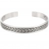 bransoletka srebrna 925 pleciona cuff profil bok wzór