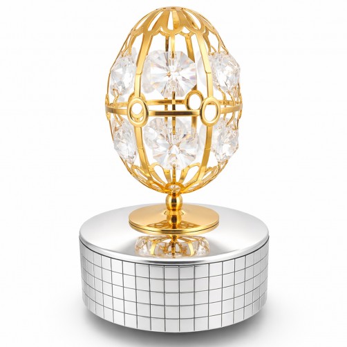 pozytywka jajko złota kryształki swarovski figurka dekoracyjna for elise