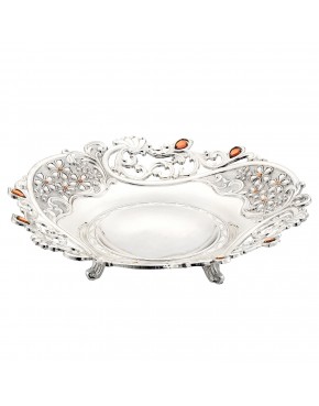 Patera posrebrzana z koniakowymi szkiełkami elegancka