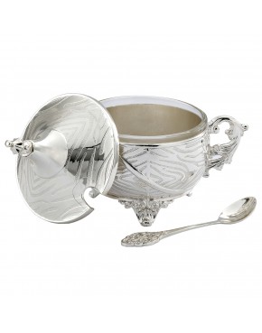 Cukiernica posrebrzana elegancka z pokrywką klasyczna