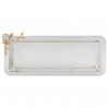duża taca posrebrzana prostokątna dekoracyjna widok z góry z motywem kwiatowym