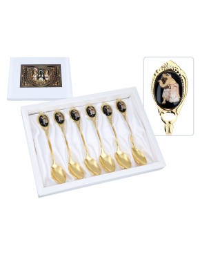 Kpl. 6 łyżeczek - Motyw Grecki (CARMANI) 103-8009