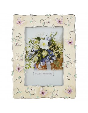 ramka na zdjęcie 10x15 motylki i kwiatki kolorowa dekoracyjna front