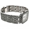 Elegancki zegarek srebrny vintage z markazytami