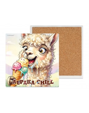 Podkładka ceramiczna, kwadratowa - Alpaki (CARMANI) 008-3377