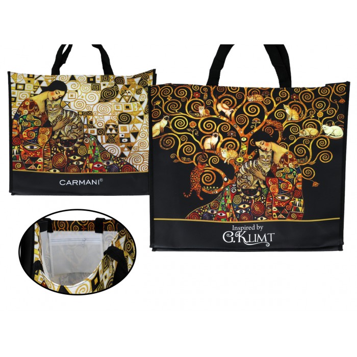 Torba trapezowa - Inspirowane malarstwem G. Klimt (CARMANI) 021-9014